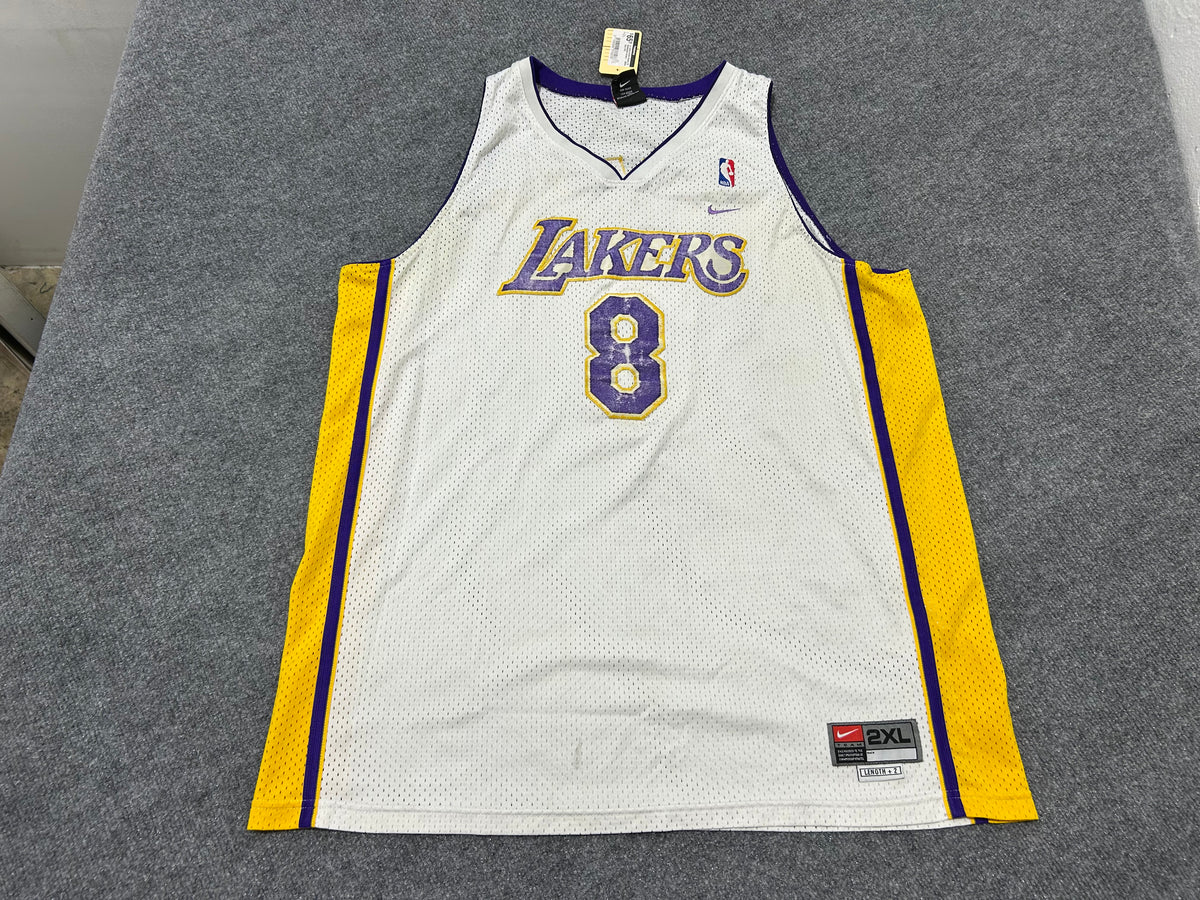 La Lakers Kobe Bryant #8 Basketball Jersey - White Size XXL