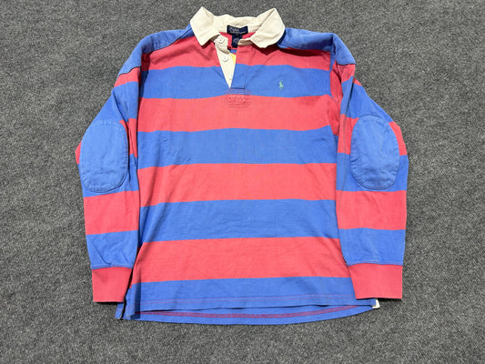 Kids Ralph Lauren Stripped Rugby - Pink/Blue Size XL