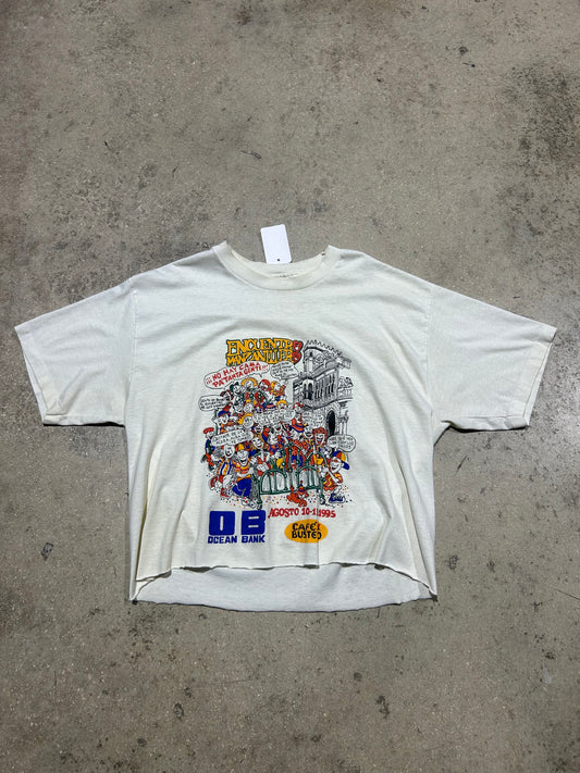1995 Cropped Encuetro Tee - White Size Medium