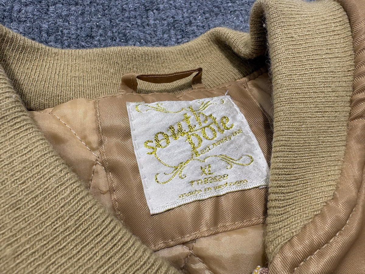 WMNS South Pole Bomber Jacket - Gold Size XL