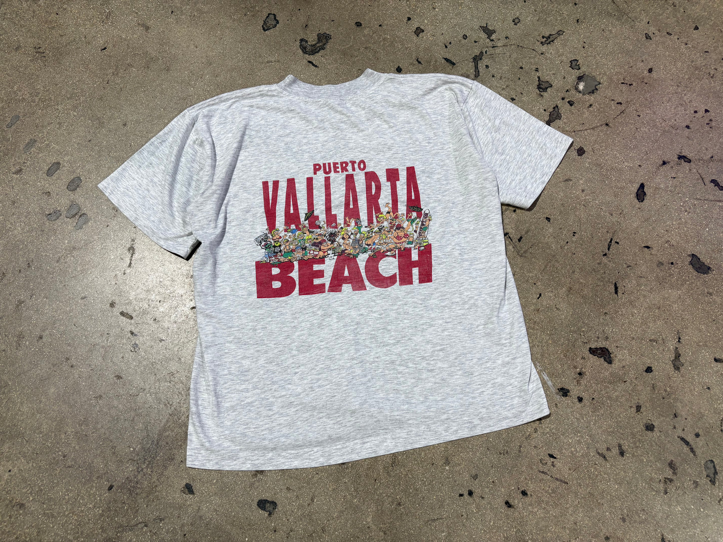 Puerto Vallarta Beach Mexico Tee - Grey Size XL