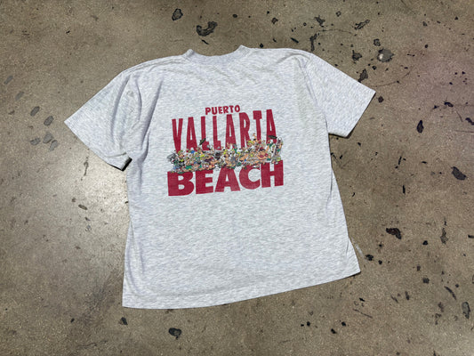 Puerto Vallarta Beach Mexico Tee - Grey Size XL