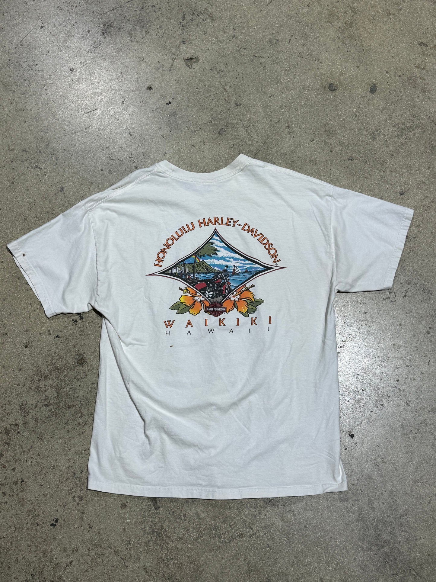 Harley Davidson Hawaii Tee - White Size XL