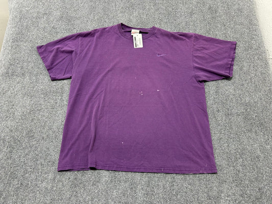 Nike Small Logo Tee - Purple Size XL