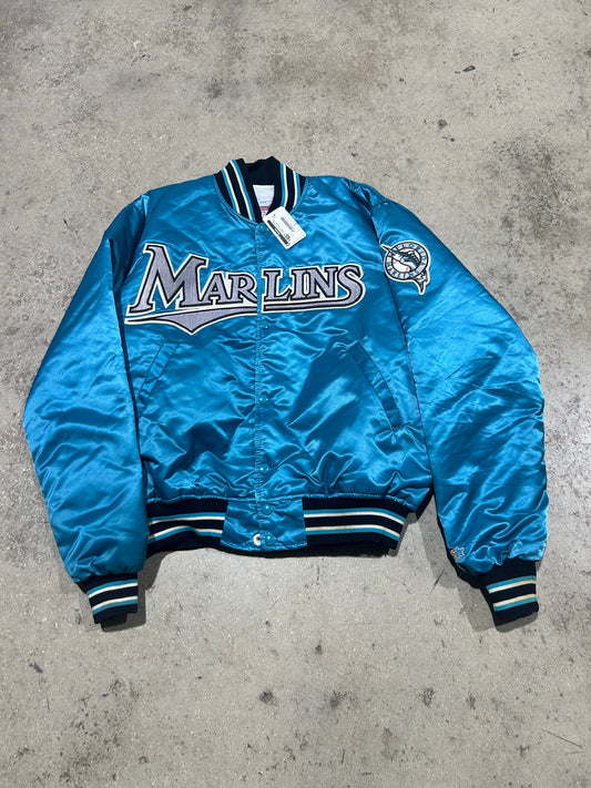 Florida Marlins Varsity Jacket - Teal Size Large