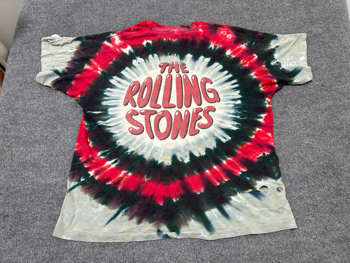 1994 The Rolling Stones Tye Dye Tongue Tee - Red/Blue/White Size XL