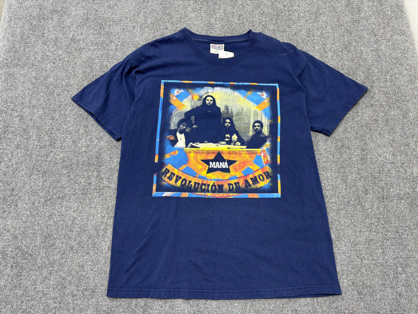 Mana Revolucion de Amor Tee - Navy Size Large