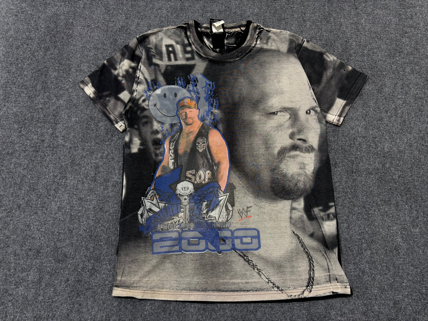 2000 Stone Cold AOP Tee - Grey Size XL