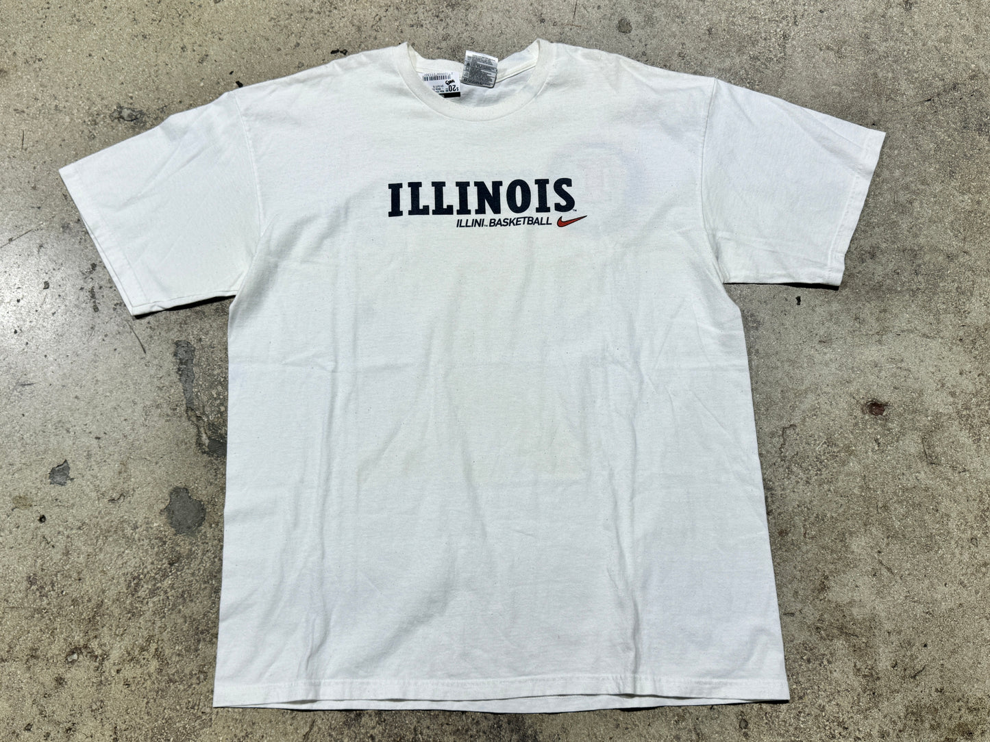 Nike Illinois Basketball Tee - White Size XL