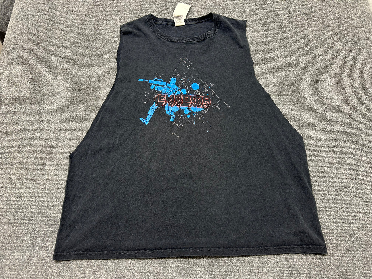 Chroma Team Robot Legs Cutoff Tee - Black Size XXL