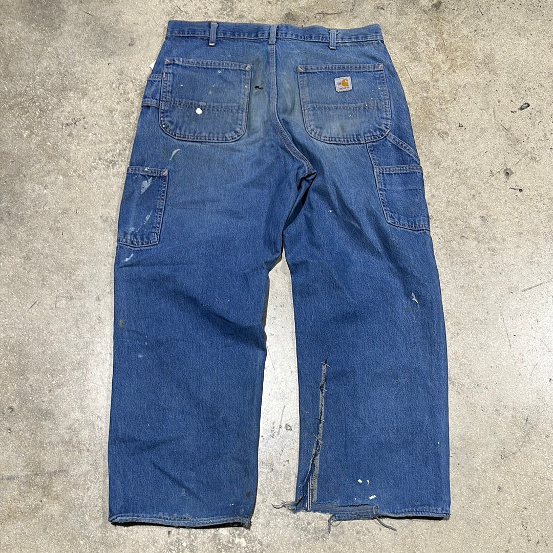 Carhartt Carpenter Denim Jeans - Blue Size 35x32