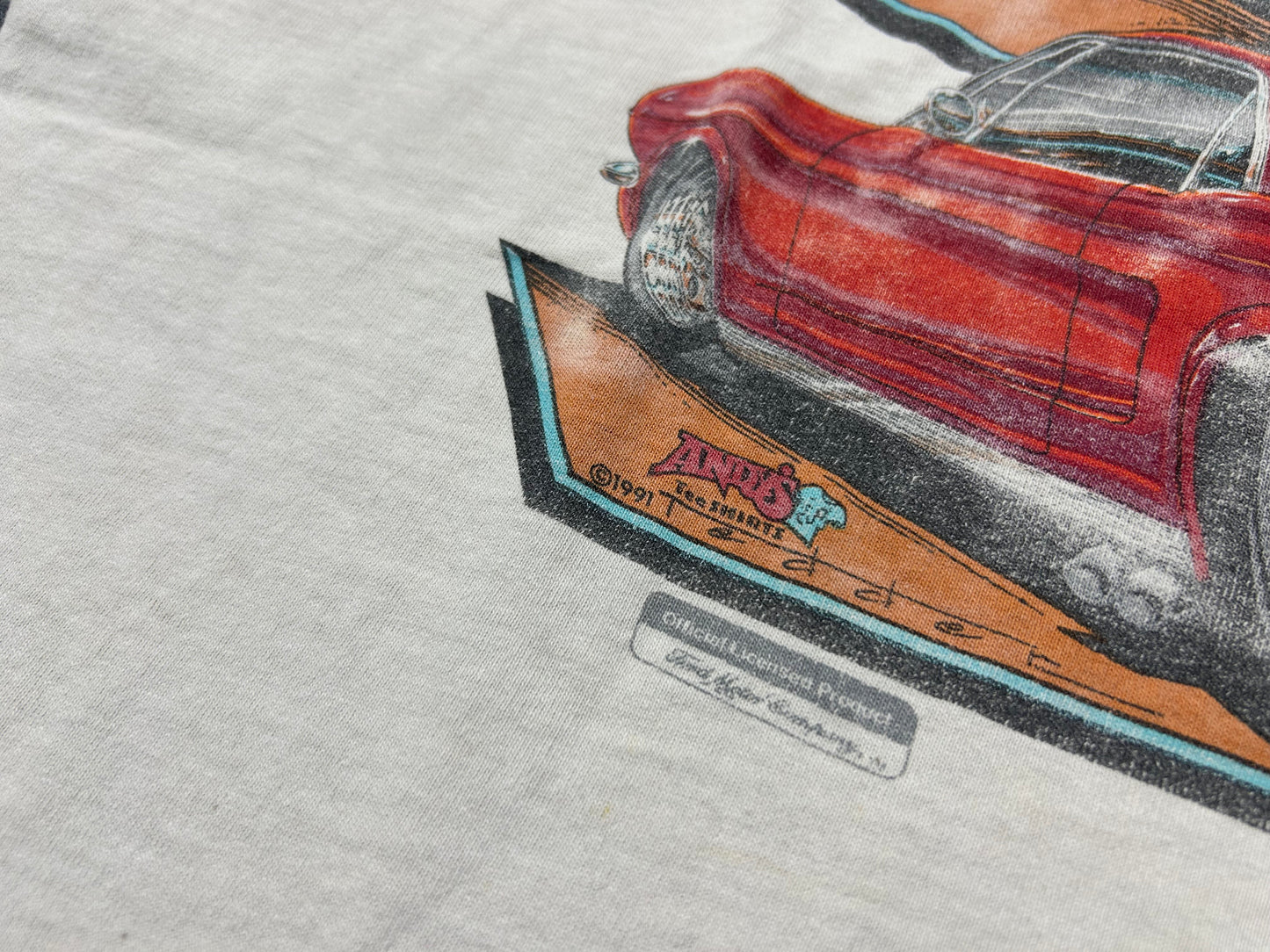 1991 Thrashed Wild Horse Mustang Tee - White Size XL
