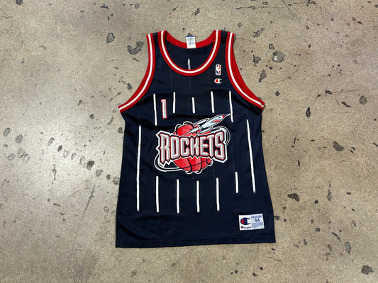 Champion Houston Rockets #1 Blank Jersey - Navy Size 44/ Large