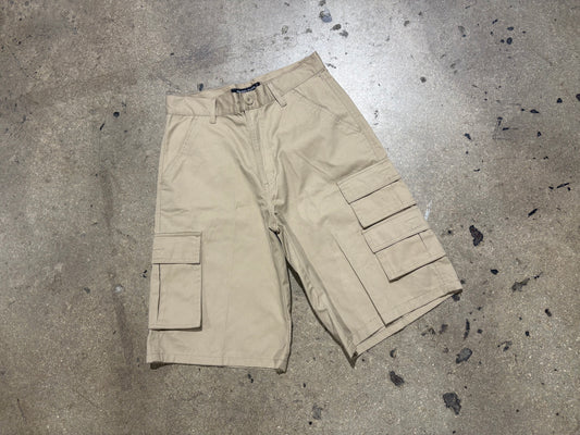 Wicked Stitch Baggy Cargo Shorts - Khaki Size 32