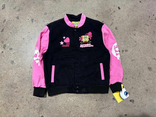 JH Design SpongeBob Friends Racing Jacket - Black / Pink Size Youth Large