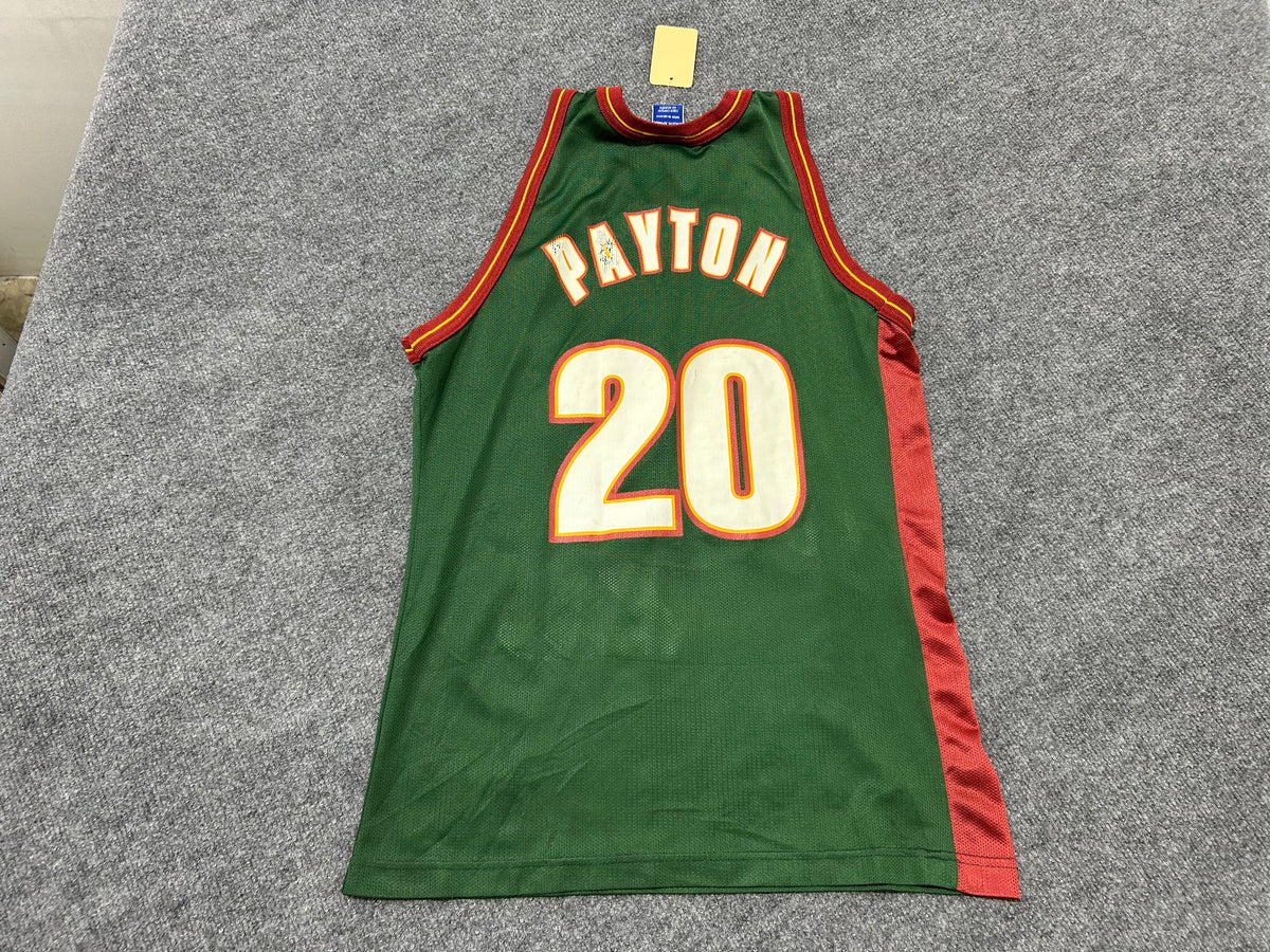 Seattle Supersonics Payton #20 Basketball Jersey - Green size Large