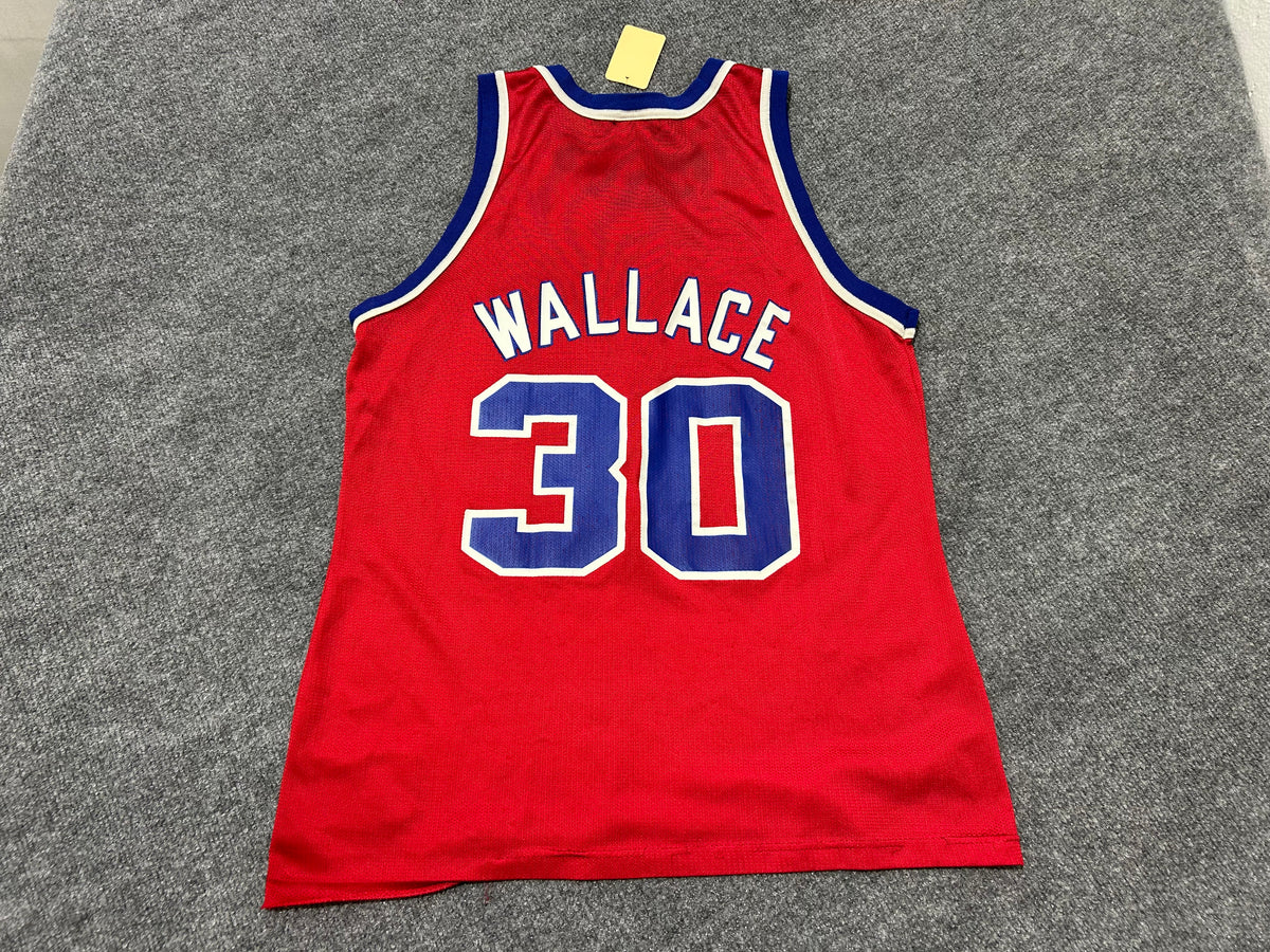 Washington Bullets Wallace #30 Basketball Jersey - Red Size Large/44
