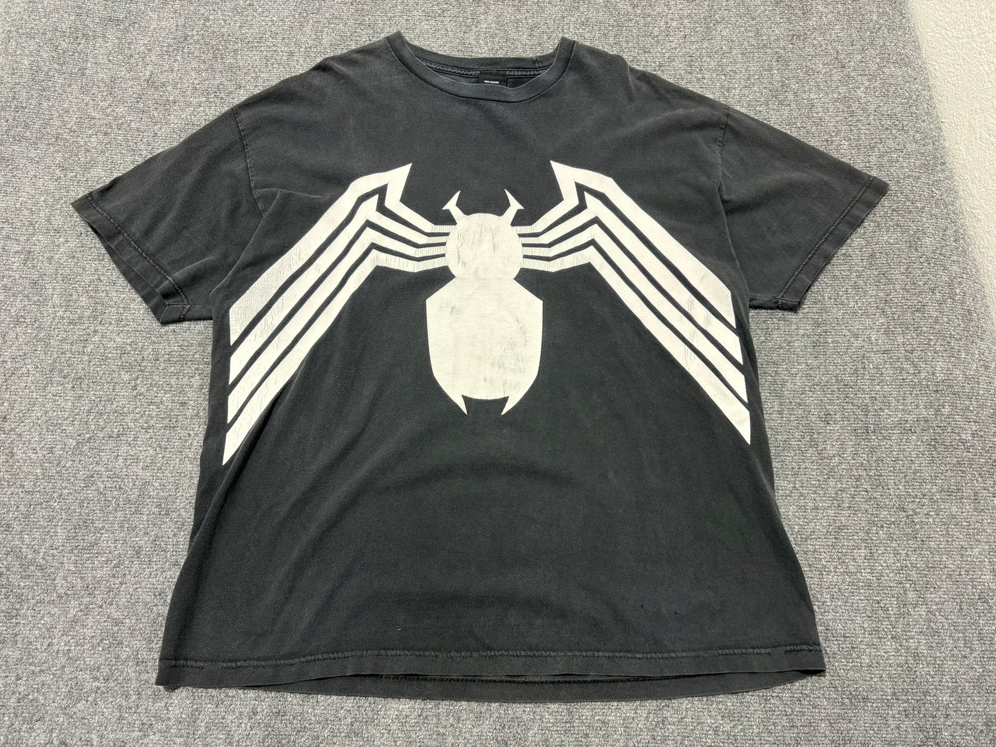 Marvel Venom Logo Tee - Faded Black Size XXL