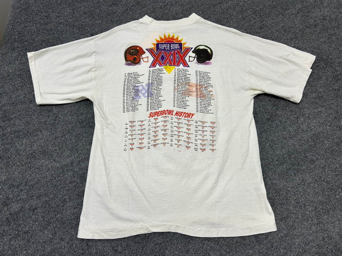 1995 Super Bowl XXIX Tee - White size XL