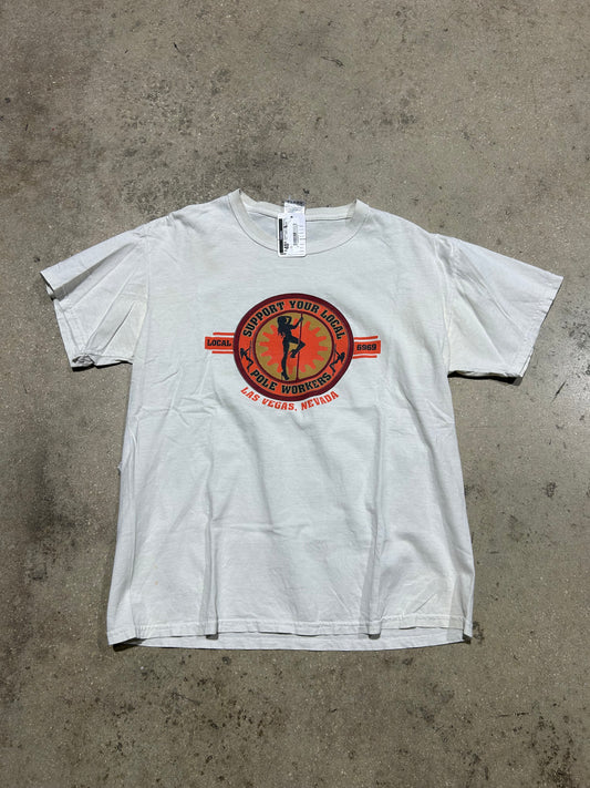 Support Local Pole Dancers Tee - White Size Large