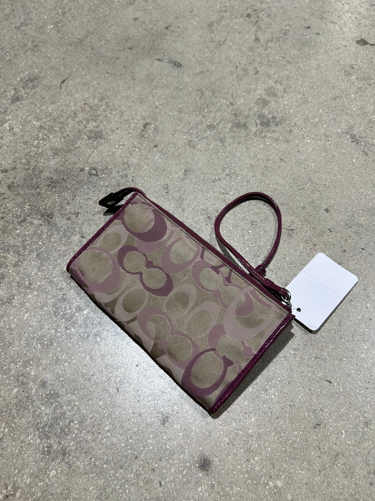Coach Zip Wallet - Burgundy Leather