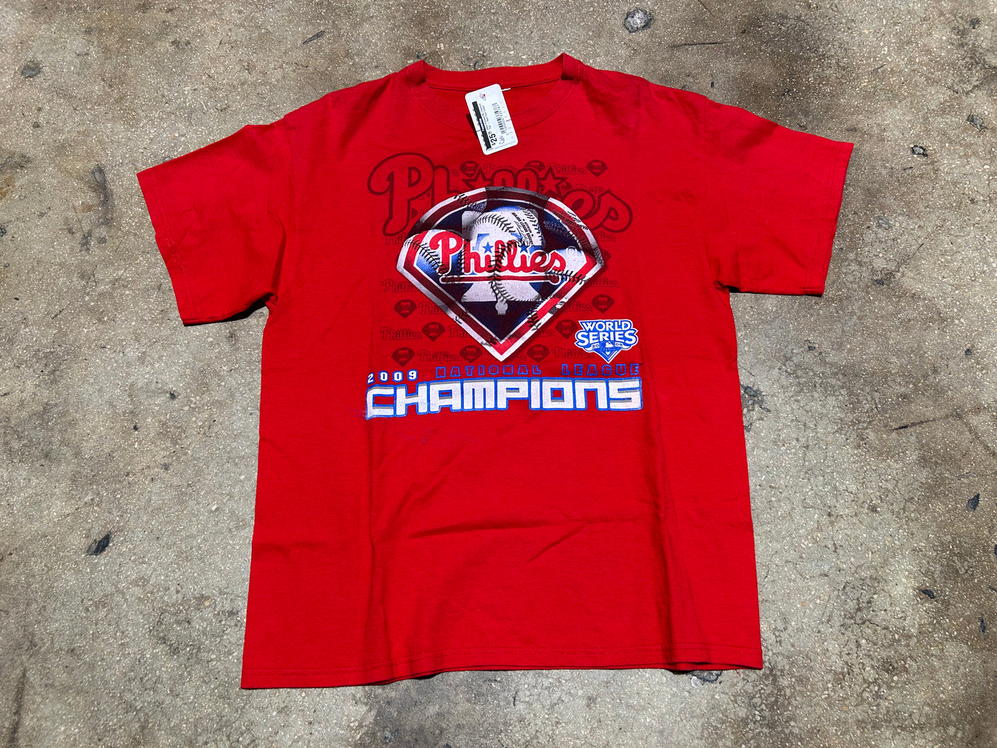 2009 Phillies NL Champs Tee - Red Size Large