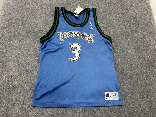 Minnesota Timberwolves Marbury #3 Basketball Jersey - Navy Size Large