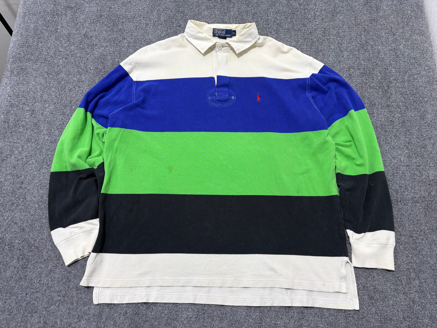 Ralph Lauren Stripped Long Sleeve Polo - Multi Size XL