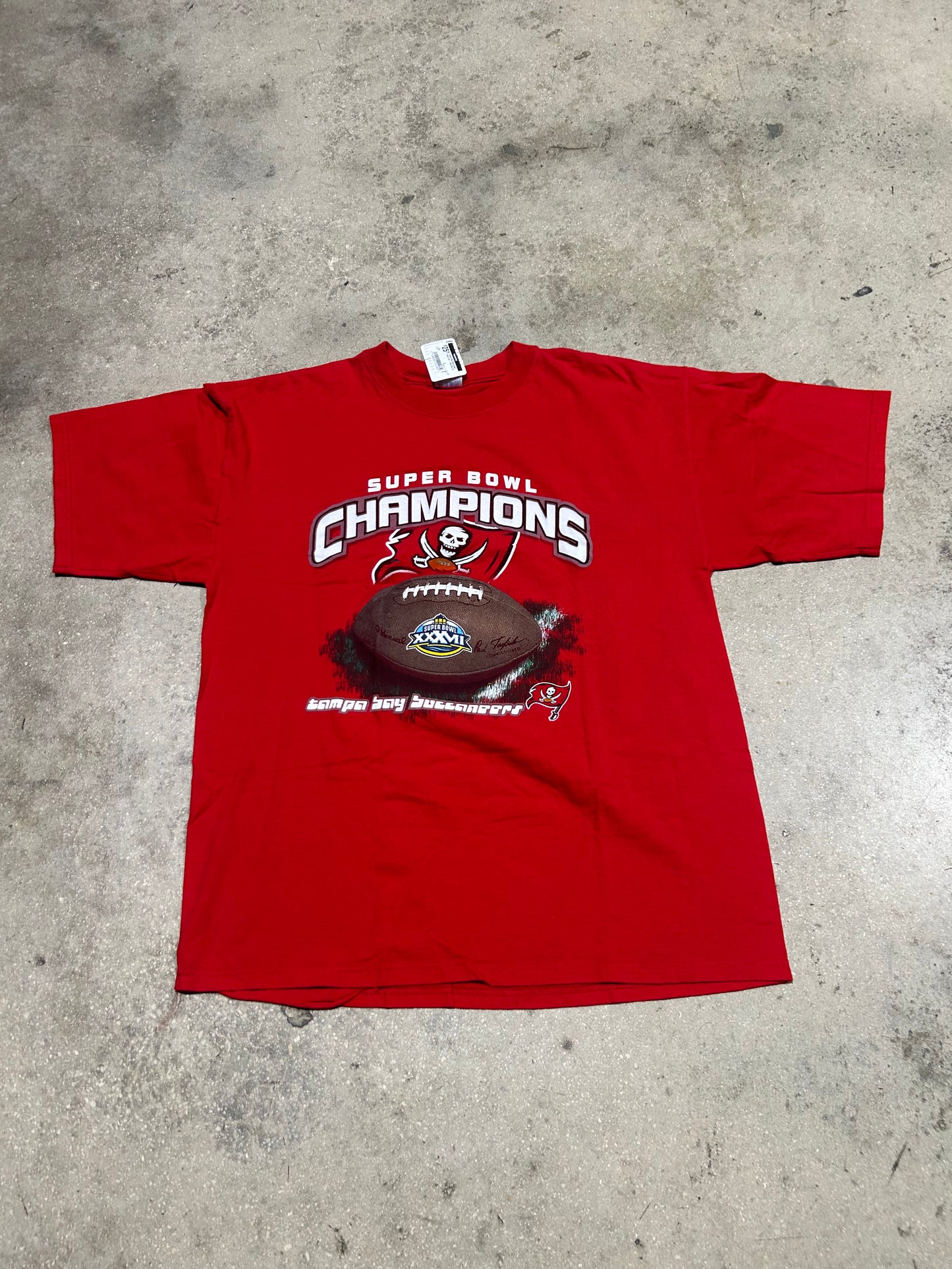 Tampa Bay Bucs Super Bowl Tee - Red Size XL