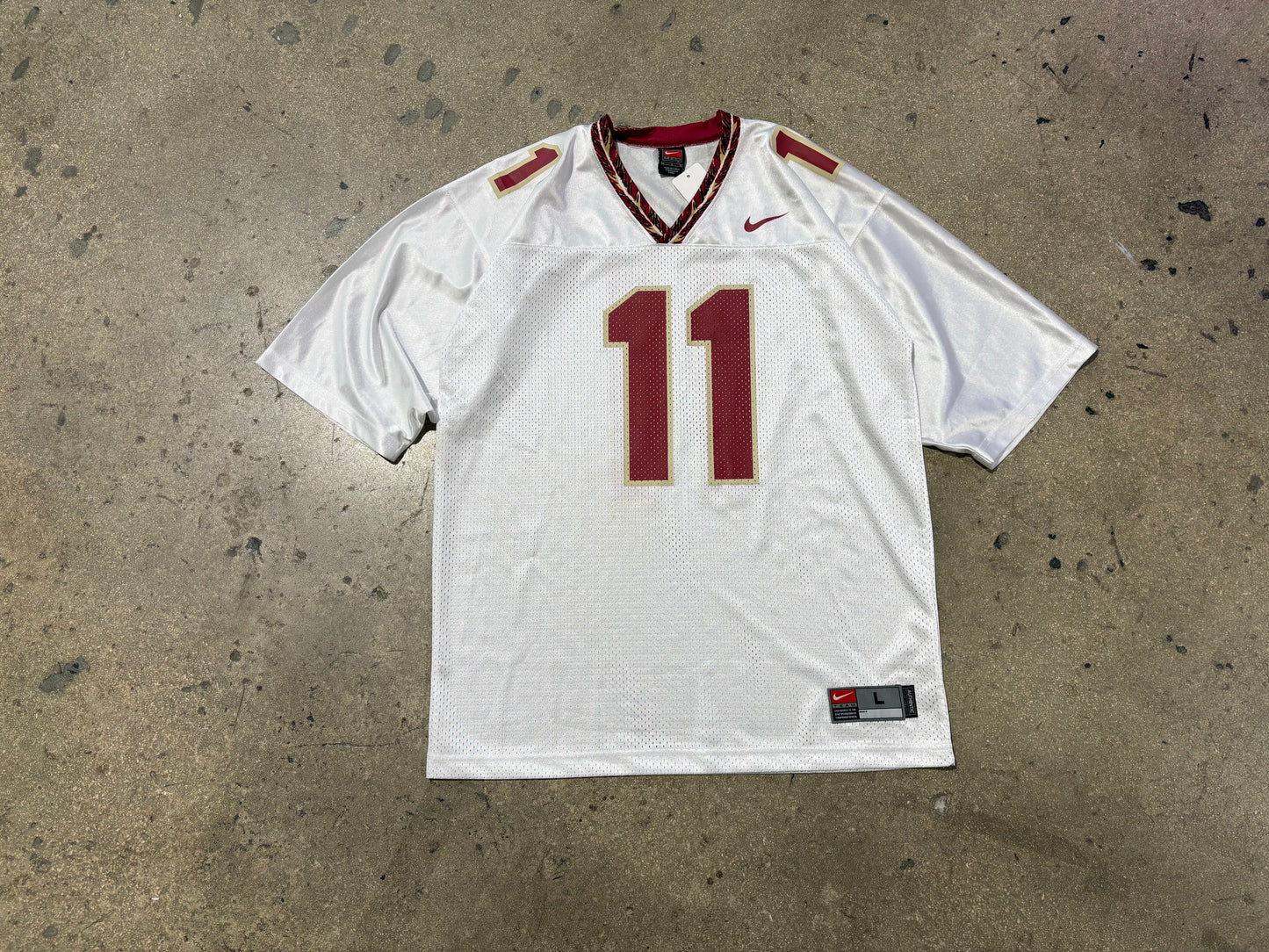 Nike Florida Sate Seminoles FSU Football Jersey - White Size Large