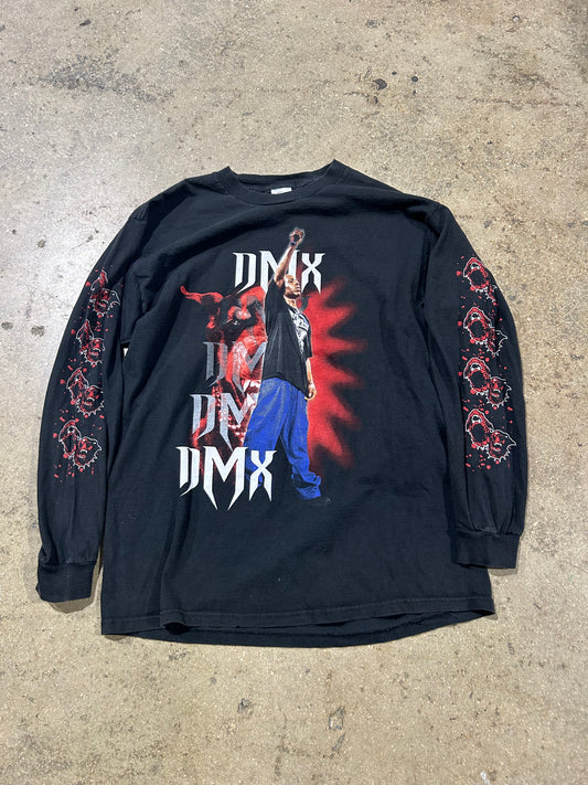 DMX Long Sleeve Rap Tee - Black Size Large