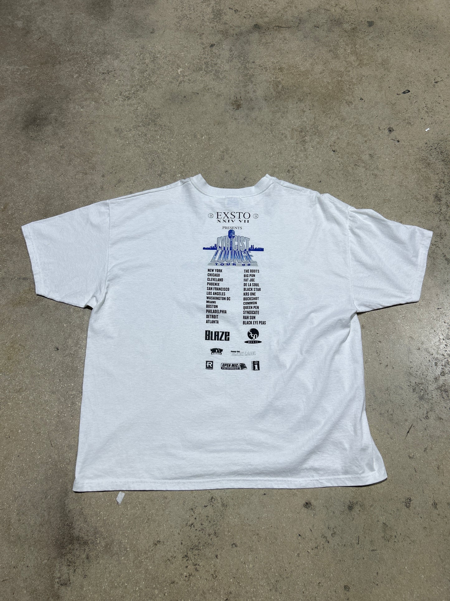 Lyric Lounge Tour 98' Tee - White Size XXL (26.5x28)