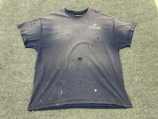 Thrashed McEwen Industries Tee - Faded Navy Size XL