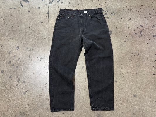 Levis 550 Denim Jeans - Faded Black Size 38 x 30