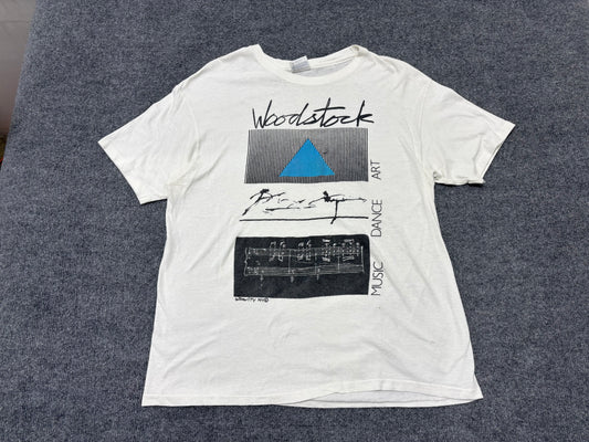 Woodstock Music Art Dance Tee - White Size XL