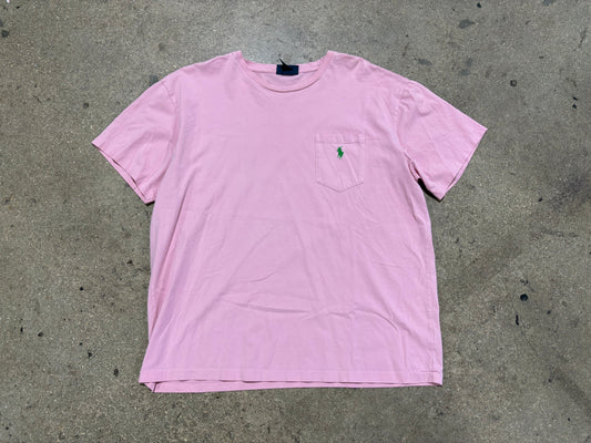 Polo Pocket Tee - Pink Size Large