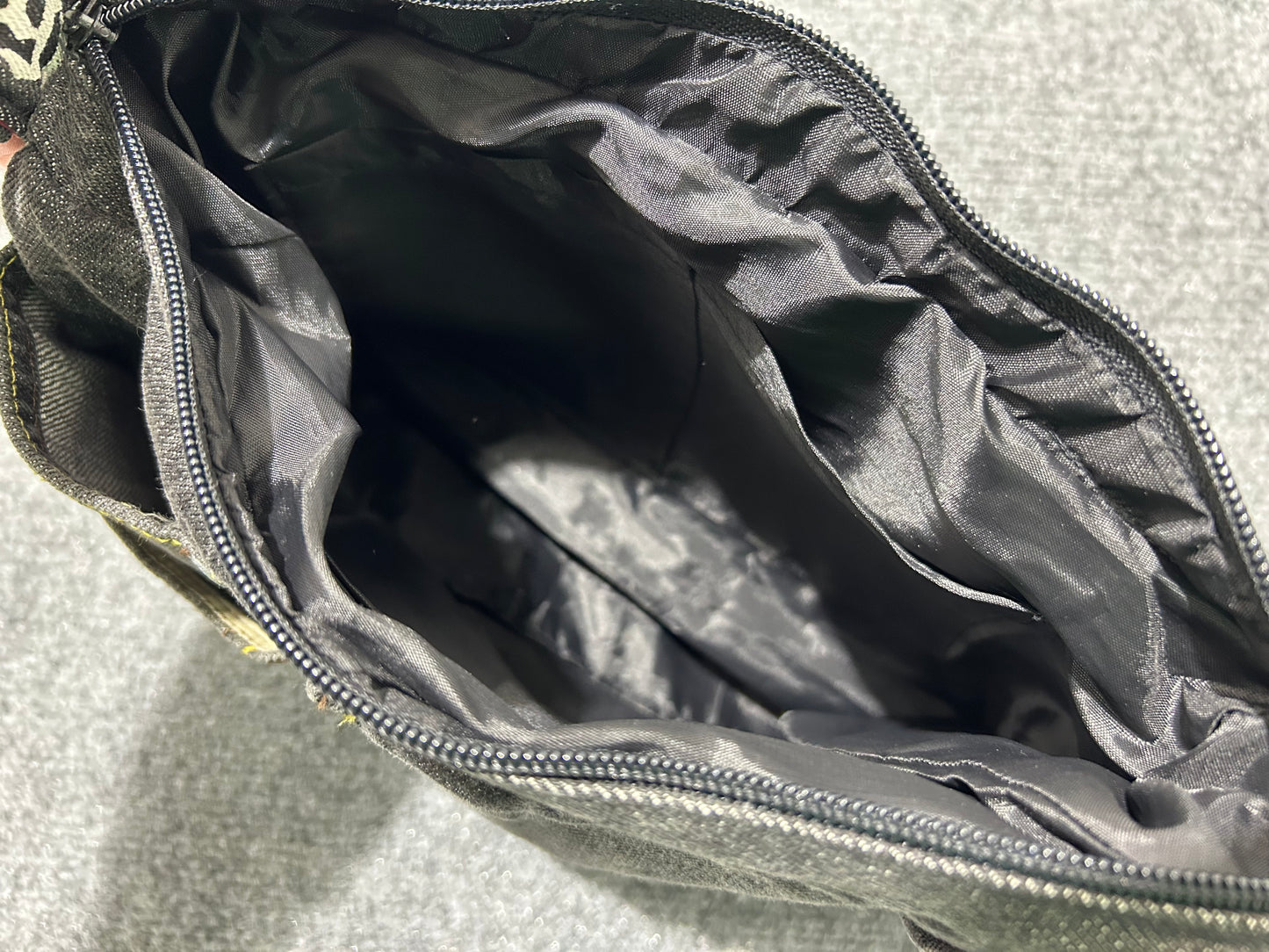 Coogi Reworked Denim Side Bag - Grey/Multicolor