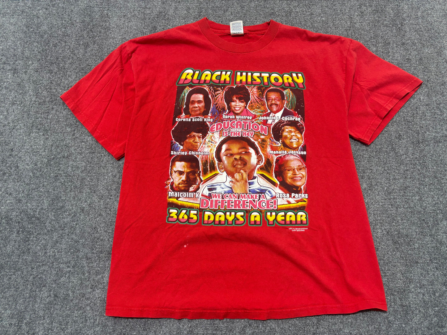 Black History 365 Days a Year Tee - Red Size XL