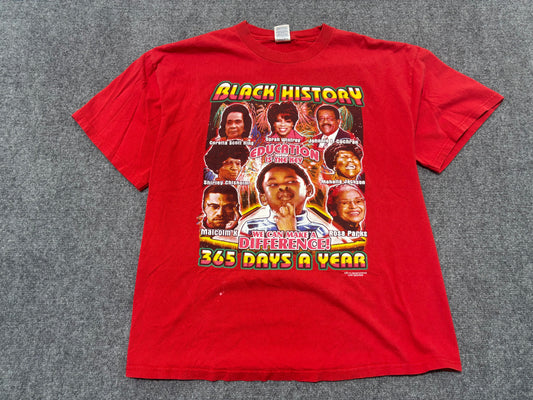 Black History 365 Days a Year Tee - Red Size XL
