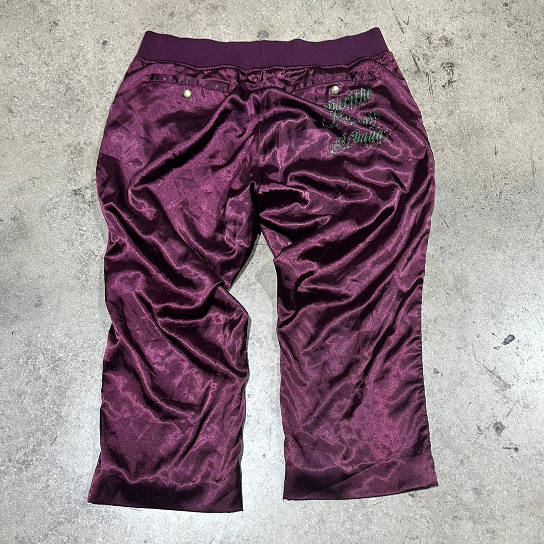 Marithe Francois Girbraud Satin Sweatpants - Purple Size 36x24