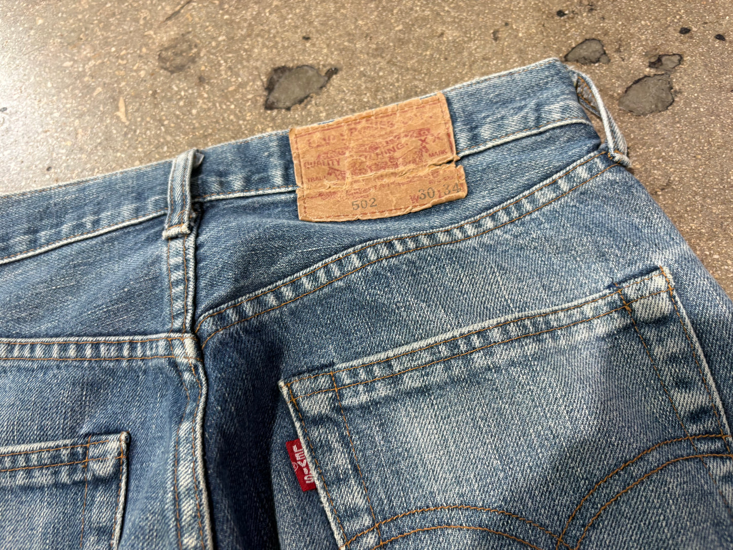 90s Levis 502xx Selvedge Big E Jeans - Blue Size 29 x 34
