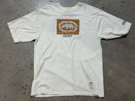 Ecko Unlimited Knitted Logo Tee - Cream Size XL