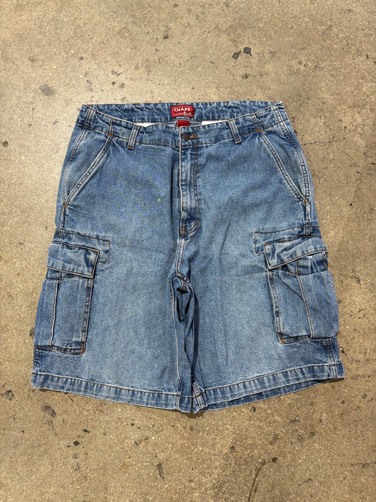 Chaps Cargo Denim Jhorts - Light Wash Size 36