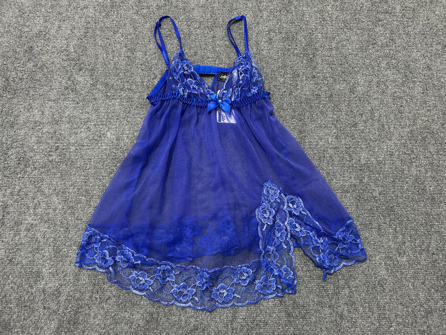 Women's Lace Babydoll Dress - Blue Size Small
