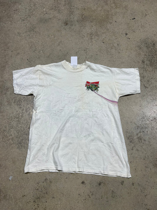 Budweiser Jump On A Bud Tee - White Size XL