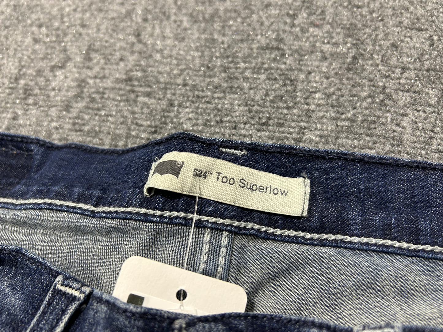 Levis Shredded Tassel Denim Shorts - Blue Size 28