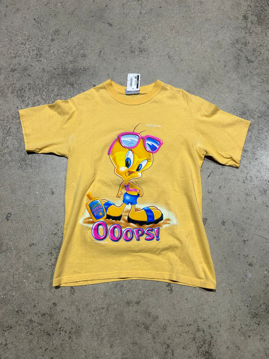 Tweety Miami Tee - Yellow Size Small
