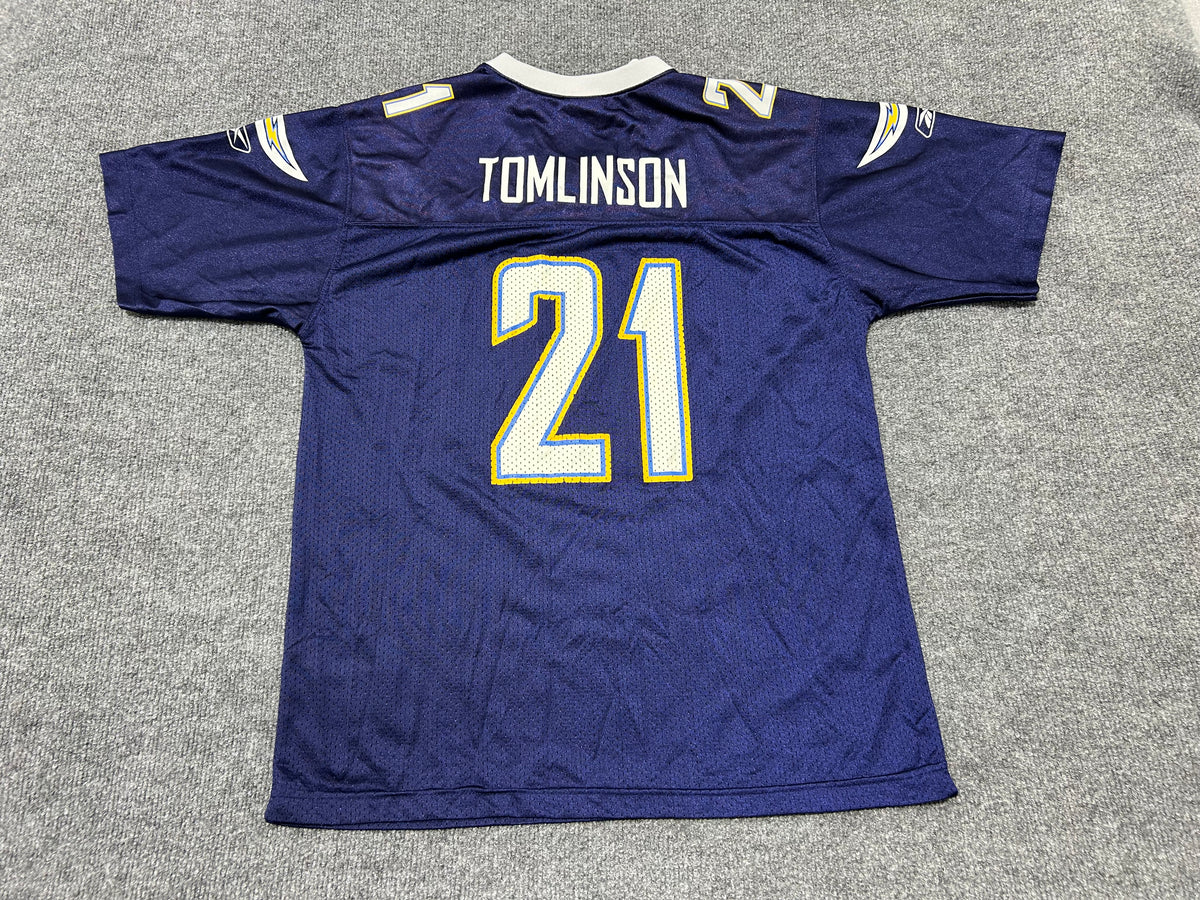 Kids San Diego Chargers Tomlinson Football Jersey #21 - Navy Size XL