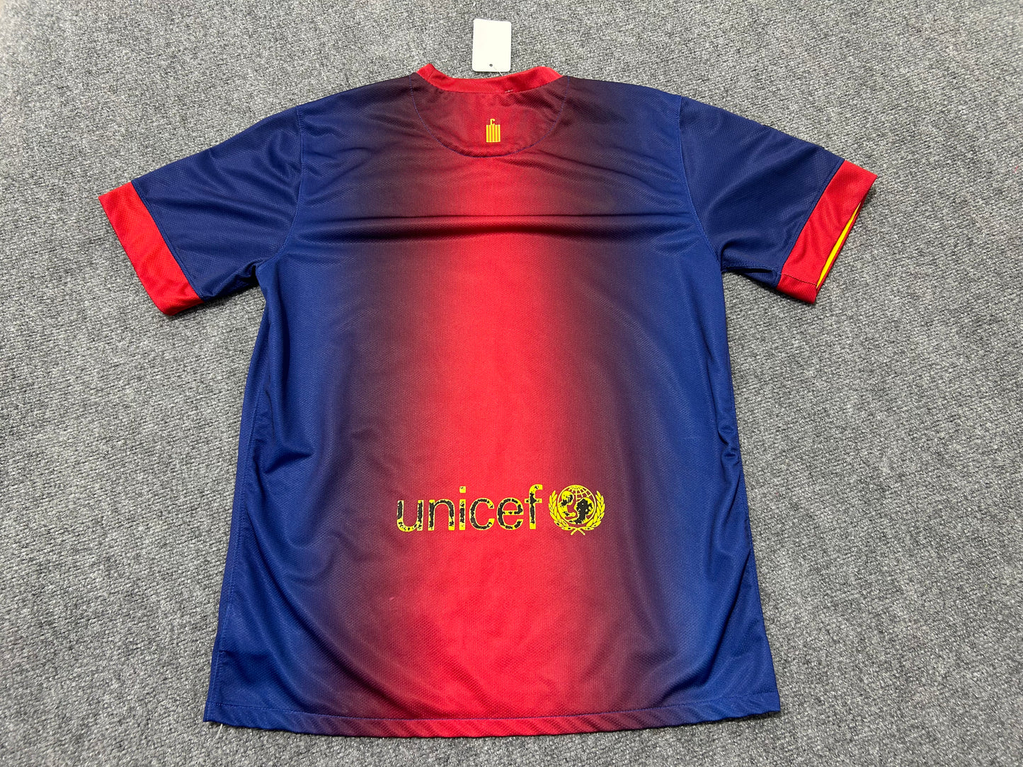 Barcalona Blank Soccer Jersey - Navy/Red Size Small