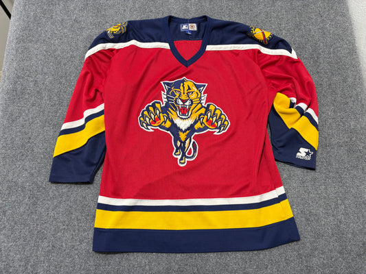 Starter Florida Panther Blank Jersey - Red Size Large